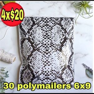 30 poly mailers 6x9 snake print